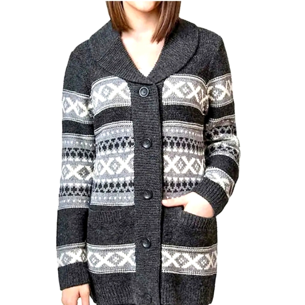 Wool Blend Knit Cardigan